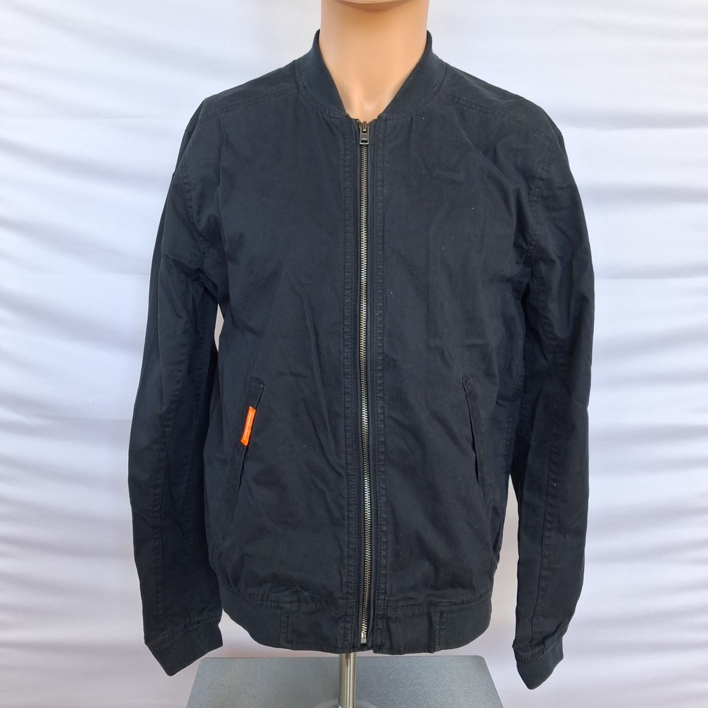 Superdry International Military Bomber Jacket Black M50009TO Mens Medium